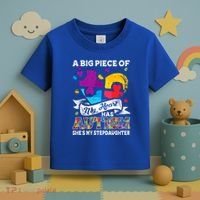 A Piece Of My Heart Has Autism My Stepdaughter Funny Gift Toddler T-Shirt thumb 3