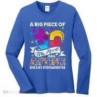 A Piece Of My Heart Has Autism My Stepdaughter Funny Gift Women's Long Sleeve Shirt thumb 0