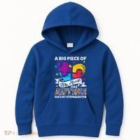 A Piece Of My Heart Has Autism My Stepdaughter Funny Gift Kids Hoodie thumb 0