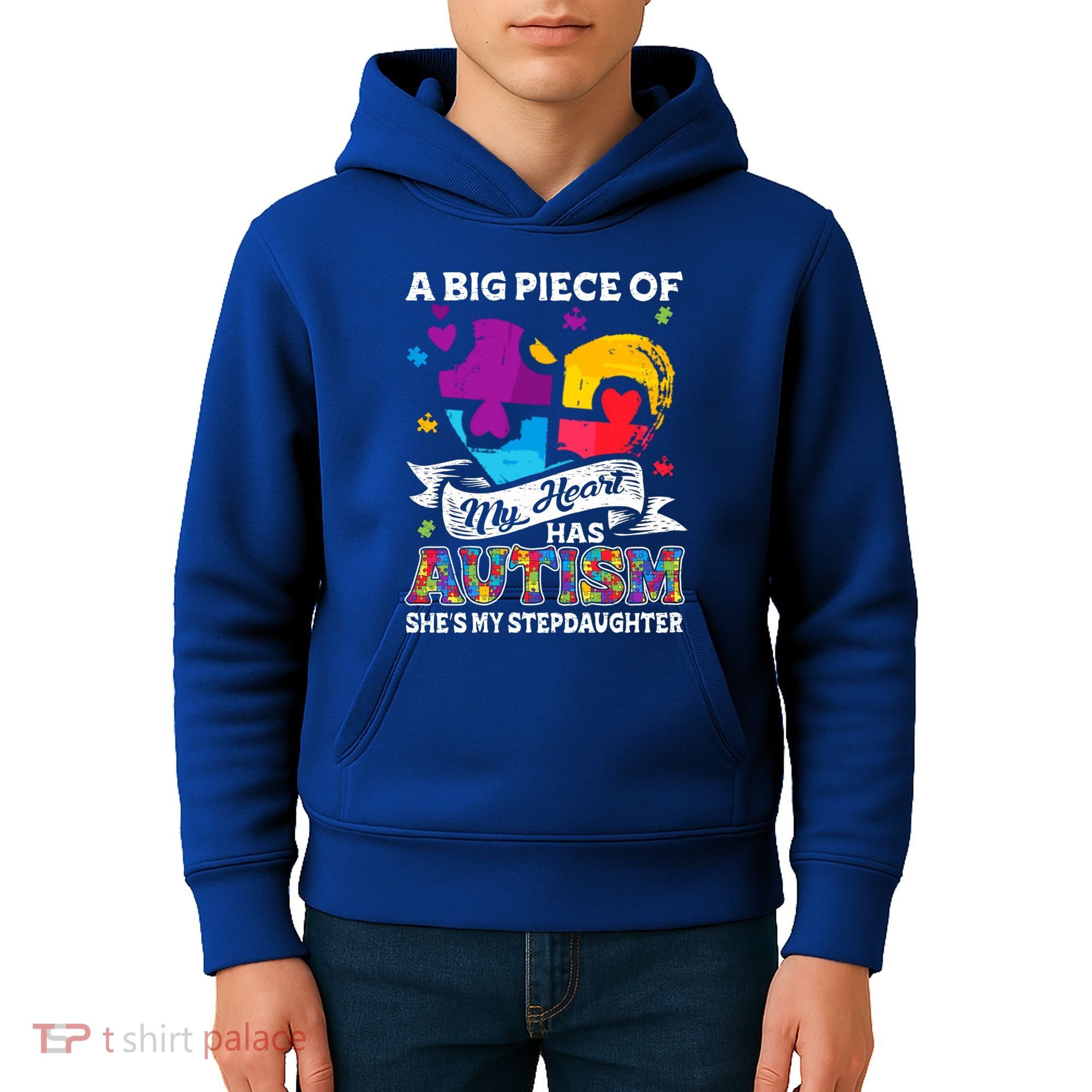 A Piece Of My Heart Has Autism My Stepdaughter Funny Gift Kids Hoodie
