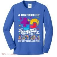 A Piece Of My Heart Has Autism My Stepdaughter Funny Gift Kids Long Sleeve Shirt thumb 0