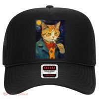A Painting Of A Cat Smoking Cigarette Cat Art Funny Hat thumb 0