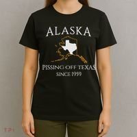 Alaska Pissing Off Texas Since 1959 Size State T-Shirt thumb 4
