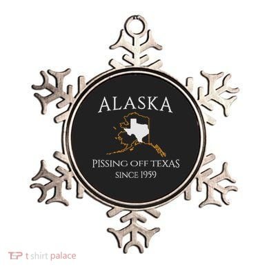 Alaska Pissing Off Texas Since 1959 Size State Ornament