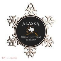 Alaska Pissing Off Texas Since 1959 Size State Ornament thumb 0