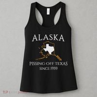 Alaska Pissing Off Texas Since 1959 Size State Women's Tank Top thumb 3