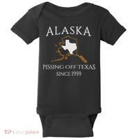 Alaska Pissing Off Texas Since 1959 Size State Baby Bodysuit thumb 0