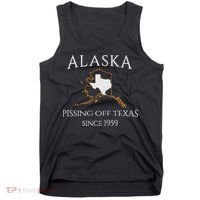 Alaska Pissing Off Texas Since 1959 Size State Tank Top thumb 0