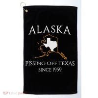 Alaska Pissing Off Texas Since 1959 Size State Golf Towel thumb 0