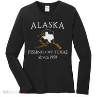 Alaska Pissing Off Texas Since 1959 Size State Women's Long Sleeve Shirt thumb 0