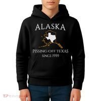 Alaska Pissing Off Texas Since 1959 Size State Kids Hoodie thumb 4