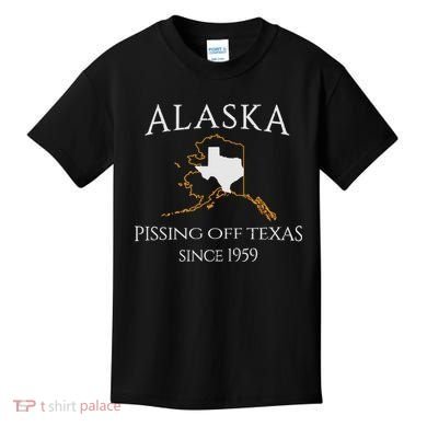 Alaska Pissing Off Texas Since 1959 Size State Kids T-Shirt
