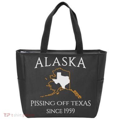 Alaska Pissing Off Texas Since 1959 Size State Tote Bag