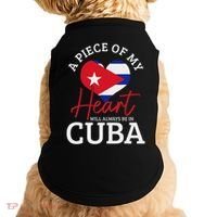 A Peace Of My Heart Will Always In Cuba Cuban Flag Pride Doggie Tank thumb 0