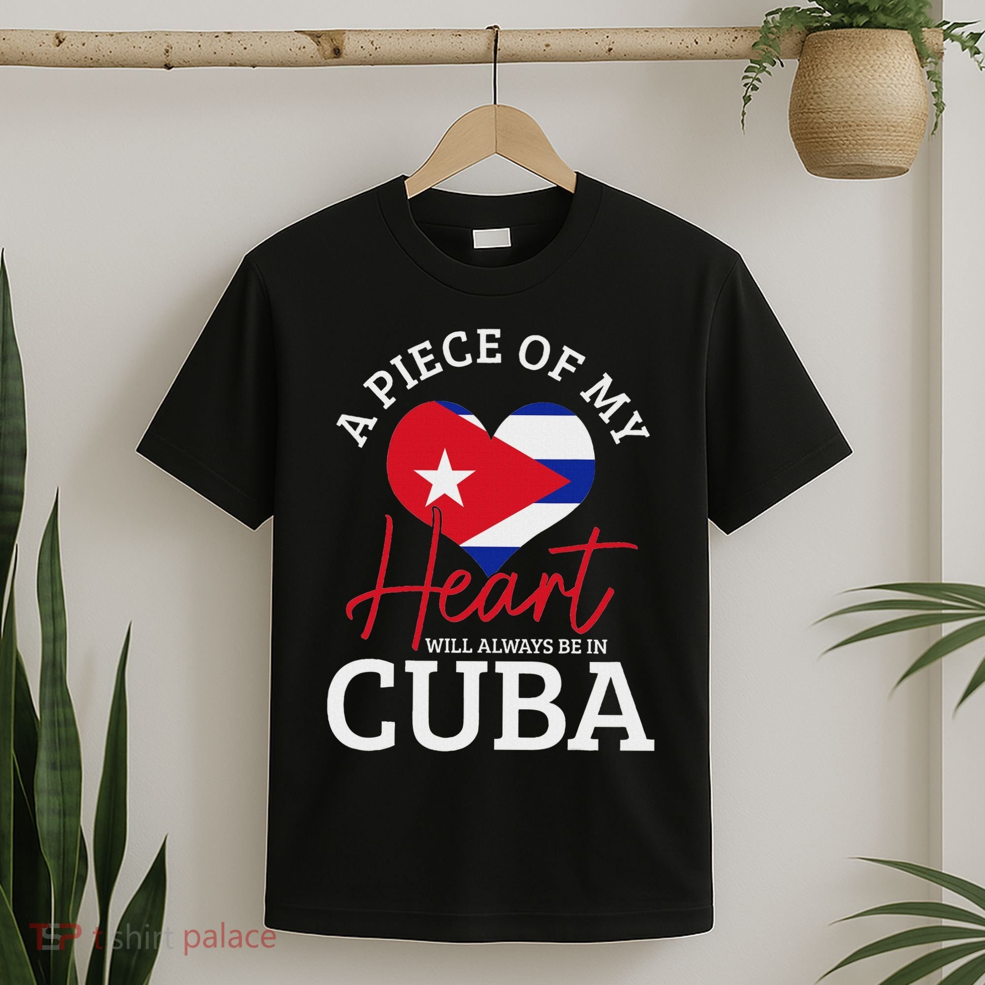A Peace Of My Heart Will Always In Cuba Cuban Flag Pride T-Shirt