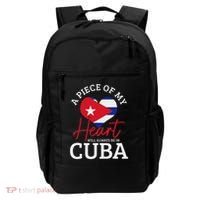 A Peace Of My Heart Will Always In Cuba Cuban Flag Pride Backpack thumb 0