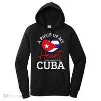 A Peace Of My Heart Will Always In Cuba Cuban Flag Pride Women's Hoodie thumb 0