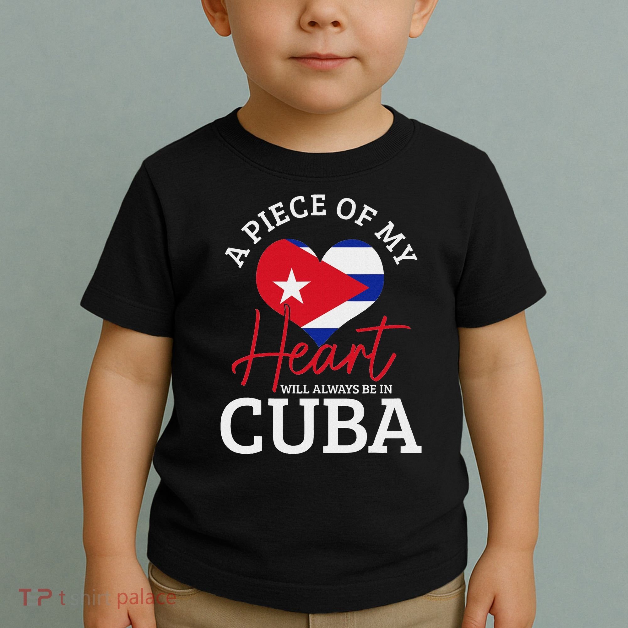 A Peace Of My Heart Will Always In Cuba Cuban Flag Pride Toddler T-Shirt