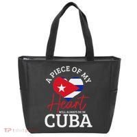 A Peace Of My Heart Will Always In Cuba Cuban Flag Pride Tote Bag thumb 0