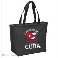 A Peace Of My Heart Will Always In Cuba Cuban Flag Pride Tote Bag thumb 2