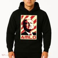 Amlo President Of Mexico Retro Propaganda Hoodie thumb 2