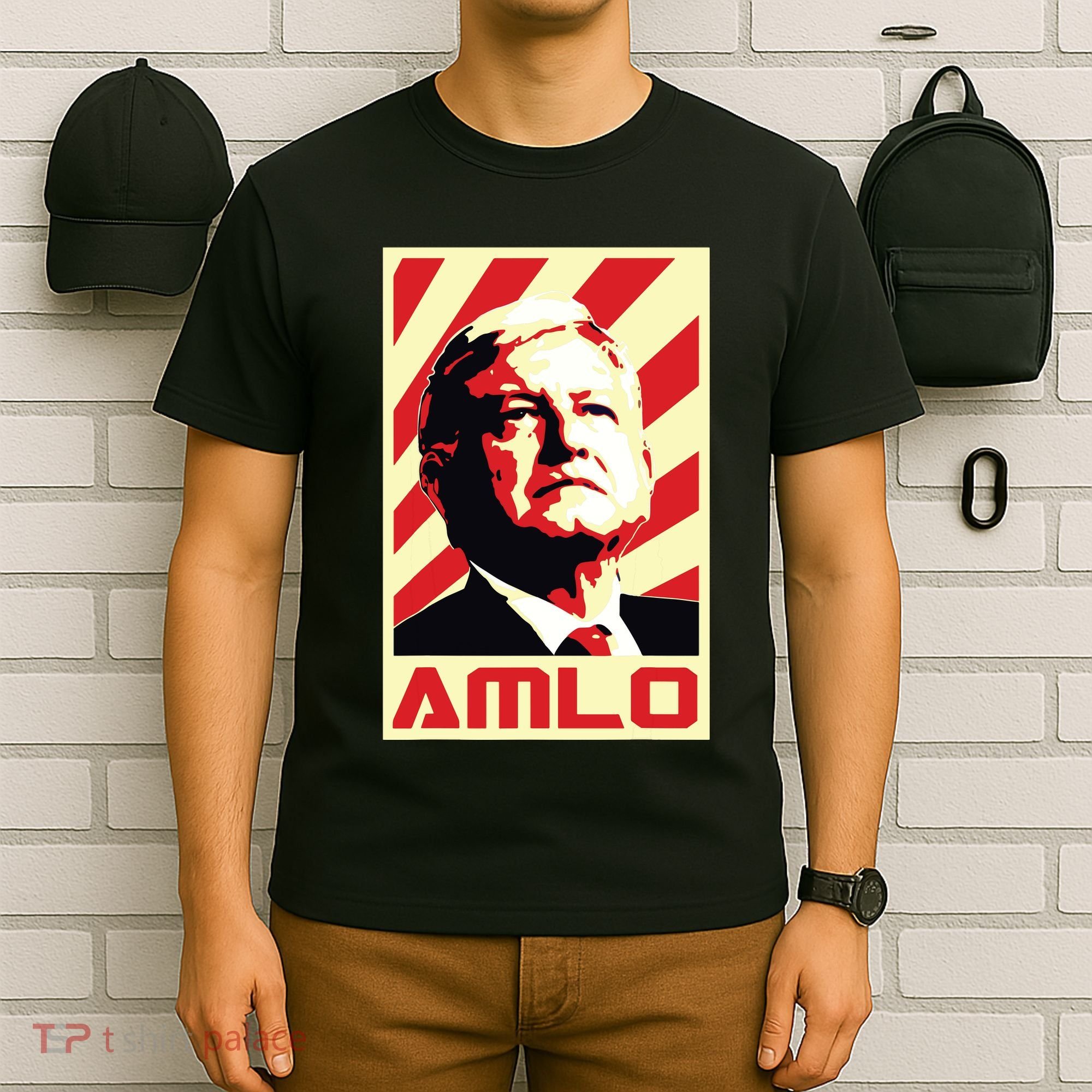Amlo President Of Mexico Retro Propaganda T-Shirt