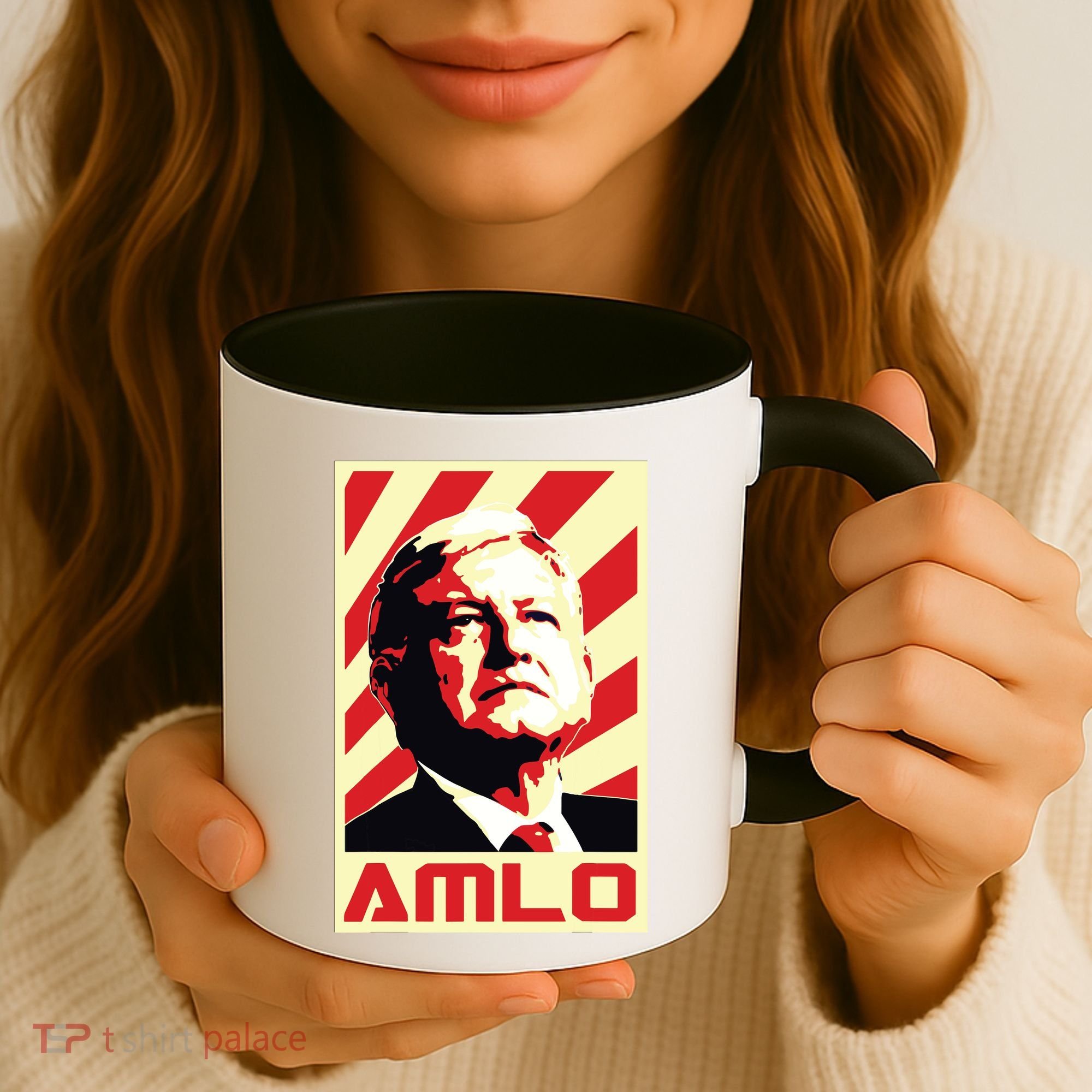 Amlo President Of Mexico Retro Propaganda Coffee Mug