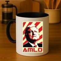 Amlo President Of Mexico Retro Propaganda Coffee Mug thumb 4