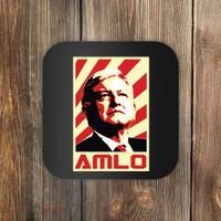 Amlo President Of Mexico Retro Propaganda Coaster thumb 0