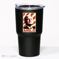 Amlo President Of Mexico Retro Propaganda Tumbler thumb 0