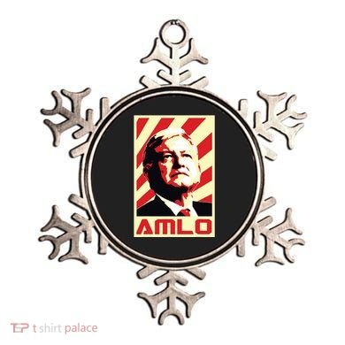 Amlo President Of Mexico Retro Propaganda Ornament