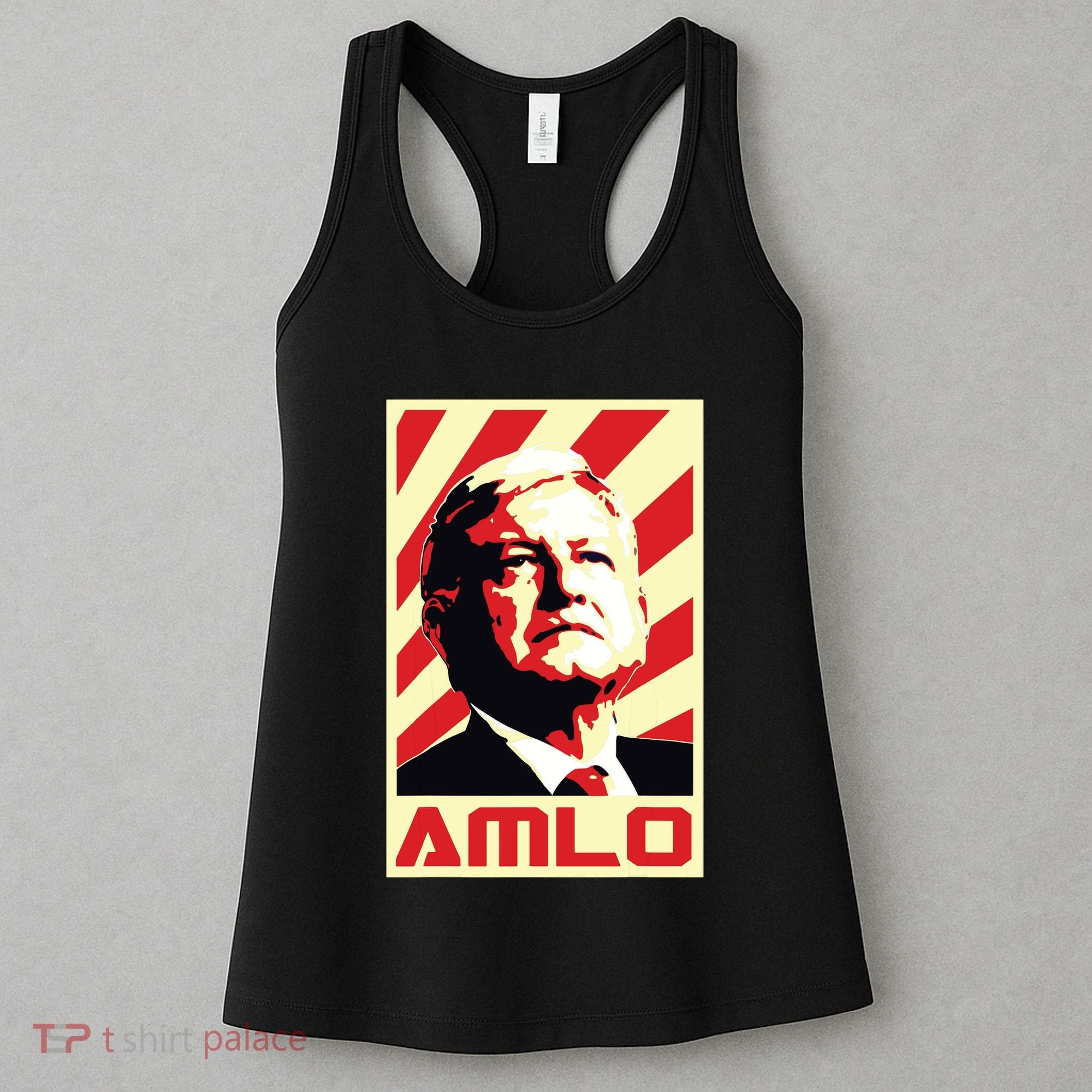 Amlo President Of Mexico Retro Propaganda Women's Tank Top