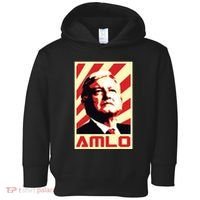 Amlo President Of Mexico Retro Propaganda Toddler Hoodie thumb 0