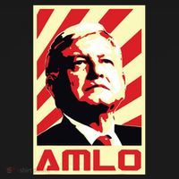 Amlo President Of Mexico Retro Propaganda Toddler Hoodie thumb 2