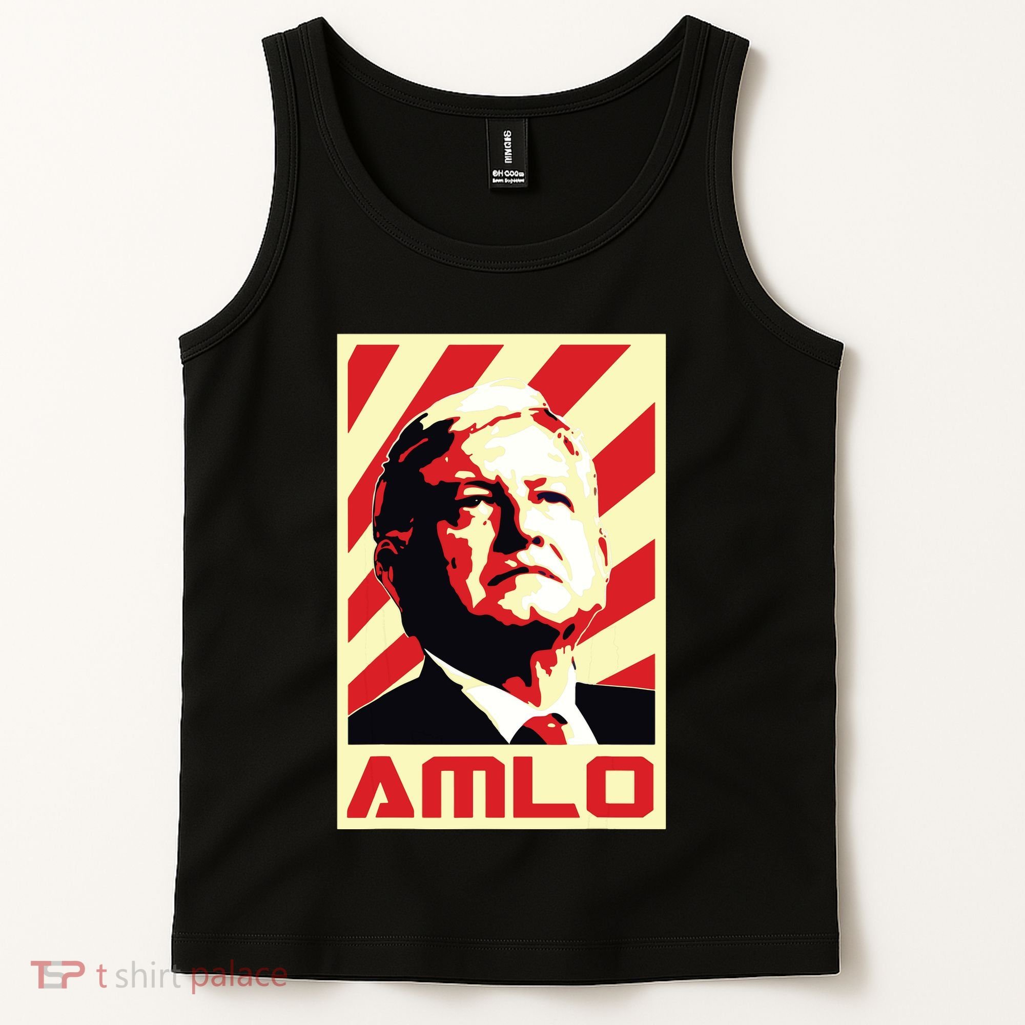 Amlo President Of Mexico Retro Propaganda Tank Top
