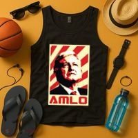 Amlo President Of Mexico Retro Propaganda Tank Top thumb 4