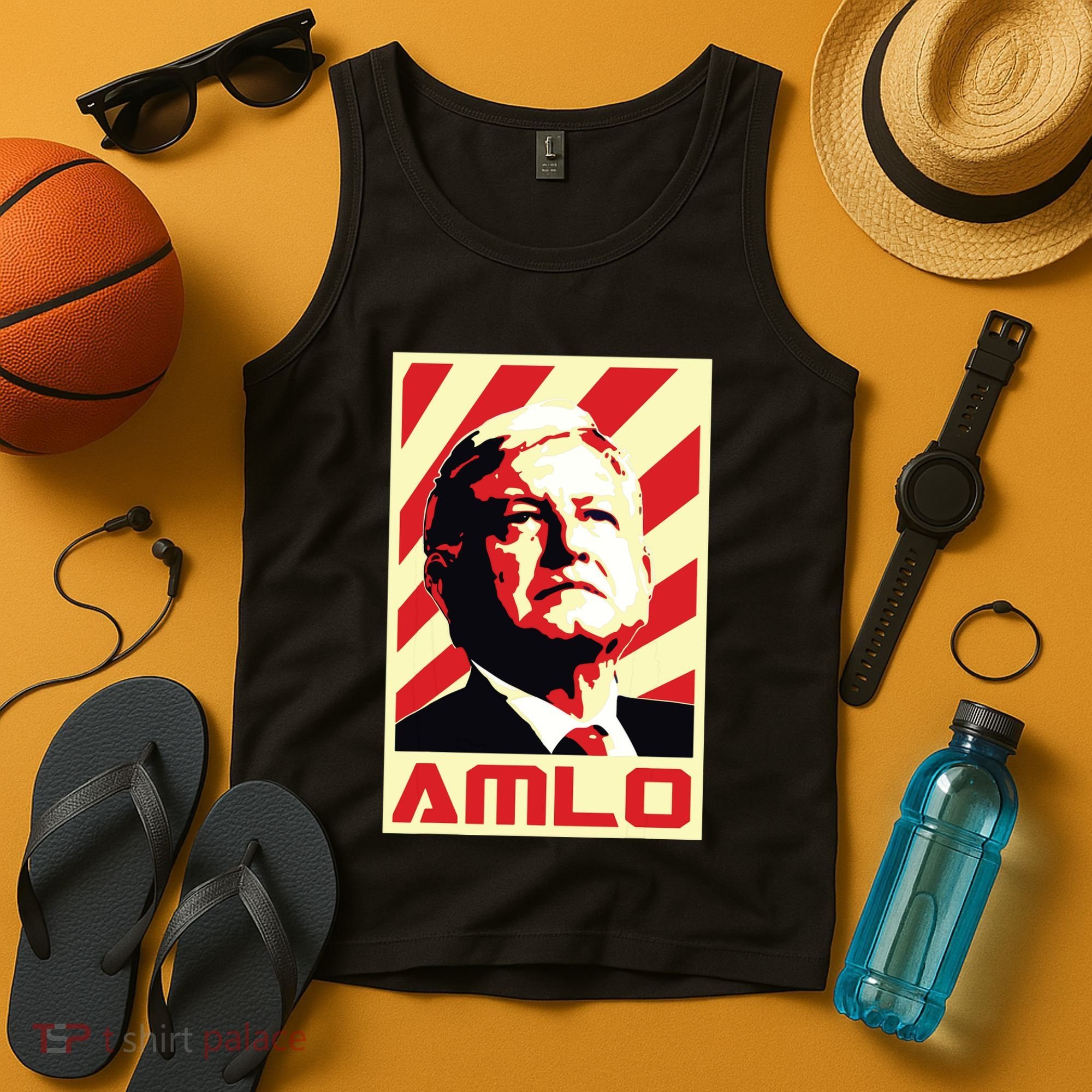 Amlo President Of Mexico Retro Propaganda Tank Top