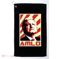 Amlo President Of Mexico Retro Propaganda Golf Towel thumb 0