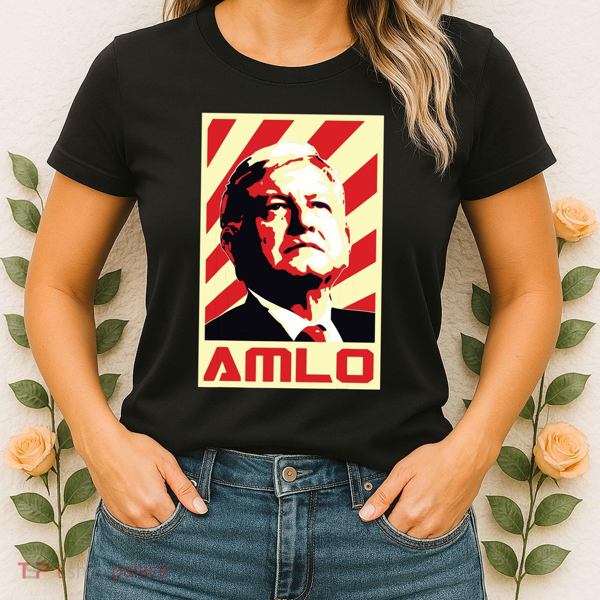 Amlo President Of Mexico Retro Propaganda Women's T-Shirt