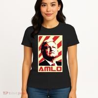 Amlo President Of Mexico Retro Propaganda Women's T-Shirt thumb 4