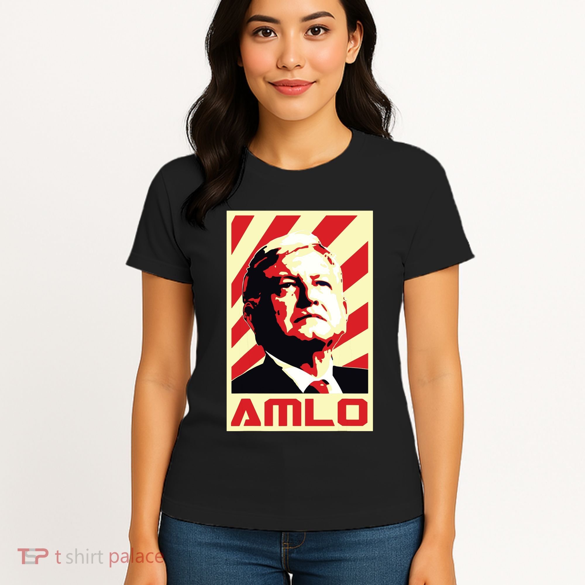 Amlo President Of Mexico Retro Propaganda Women's T-Shirt
