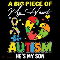A Piece Of My Heart Has Autism My Son Gift Coffee Mug thumb 5