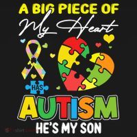 A Piece Of My Heart Has Autism My Son Gift Ornament thumb 1