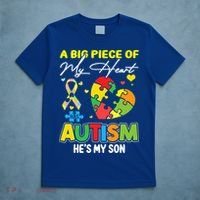 A Piece Of My Heart Has Autism My Son Gift T-Shirt thumb 5