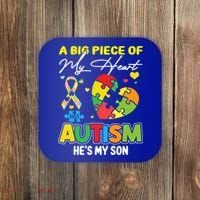A Piece Of My Heart Has Autism My Son Gift Coaster thumb 0