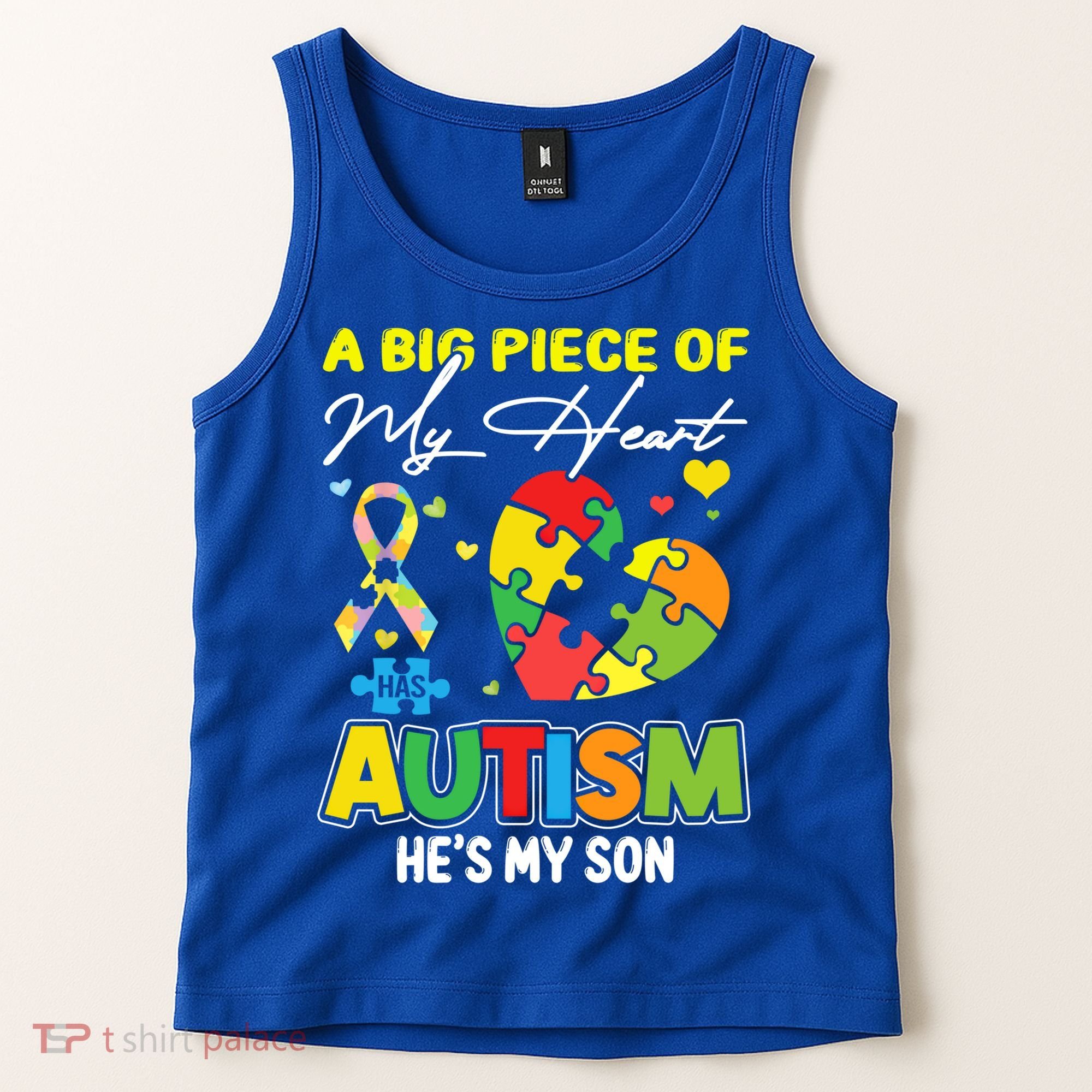 A Piece Of My Heart Has Autism My Son Gift Tank Top