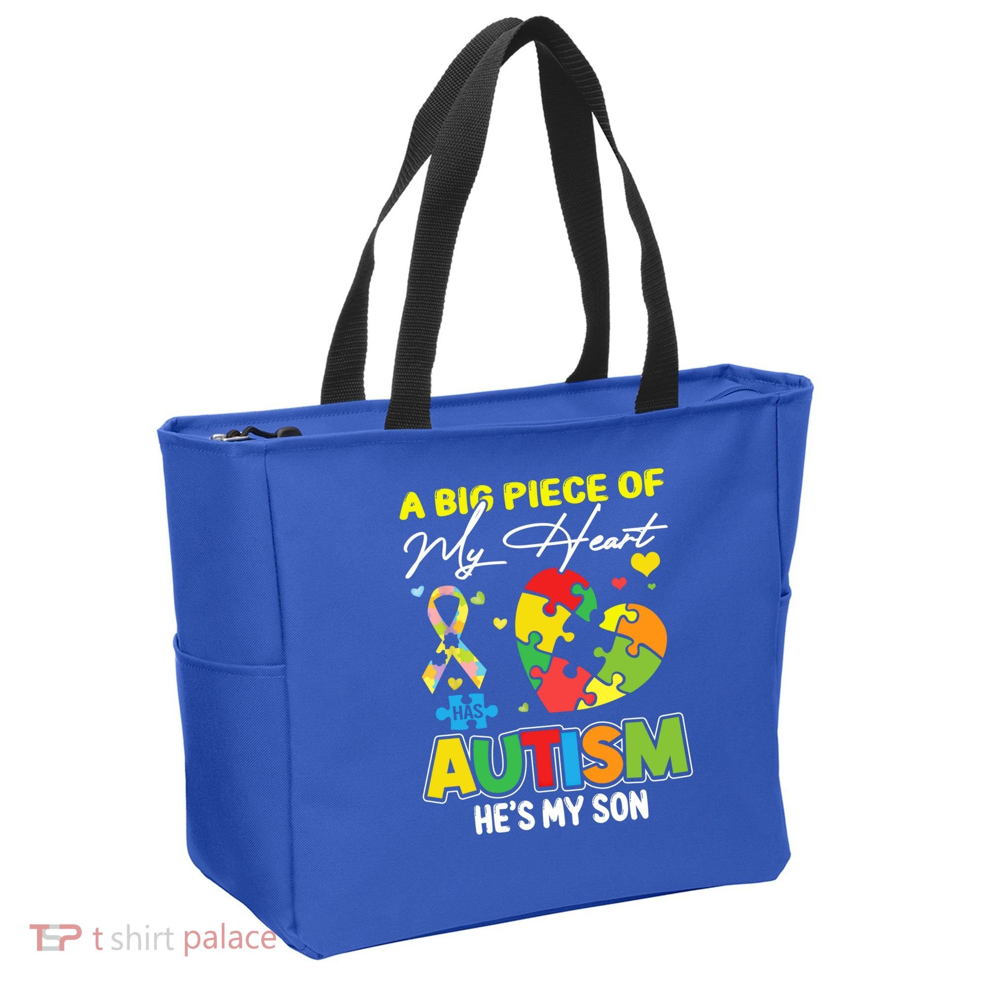 A Piece Of My Heart Has Autism My Son Gift Tote Bag