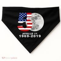 Apollo 11 50th Anniversary American Moon Landing USA-Made Doggie Bandana thumb 0