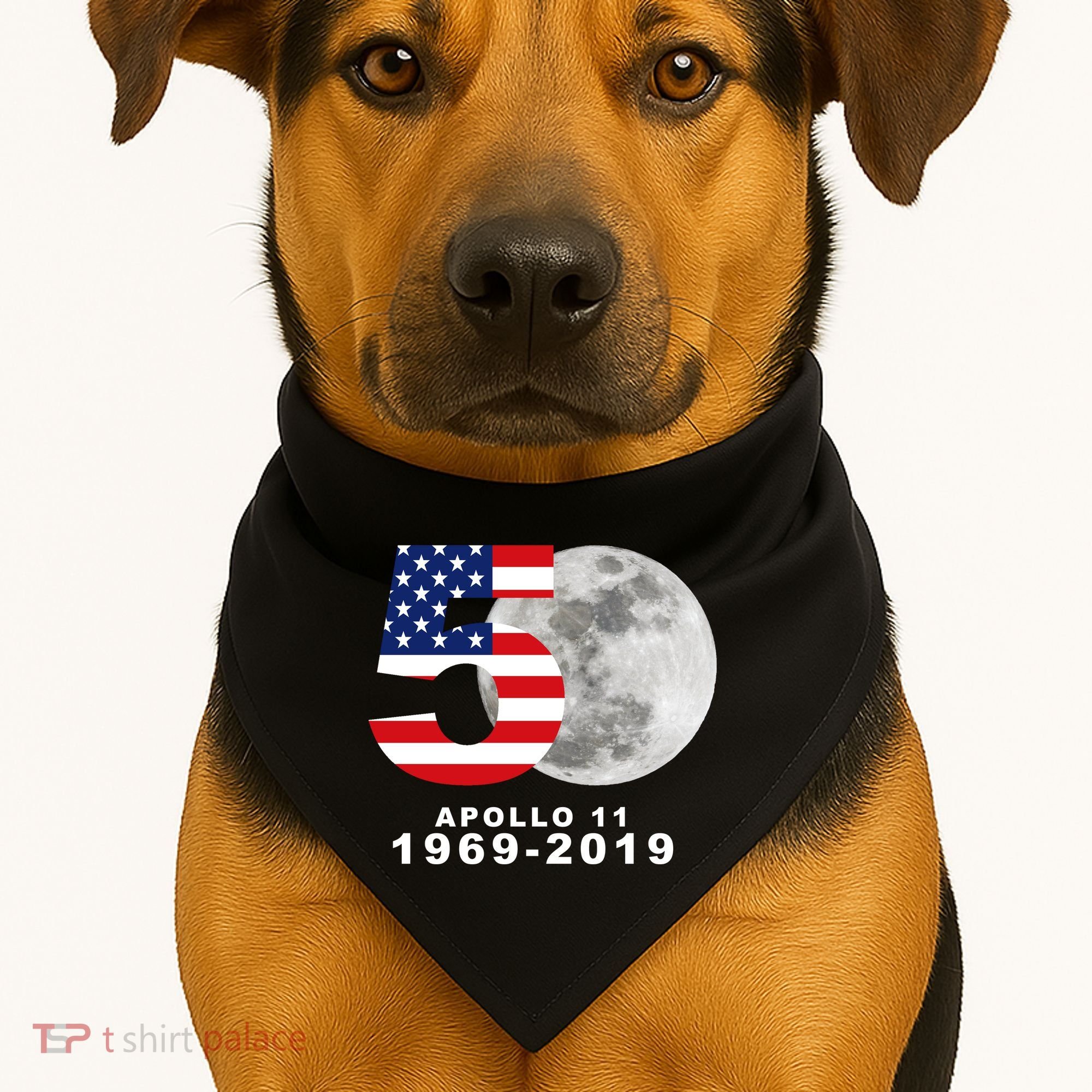 Apollo 11 50th Anniversary American Moon Landing USA-Made Doggie Bandana