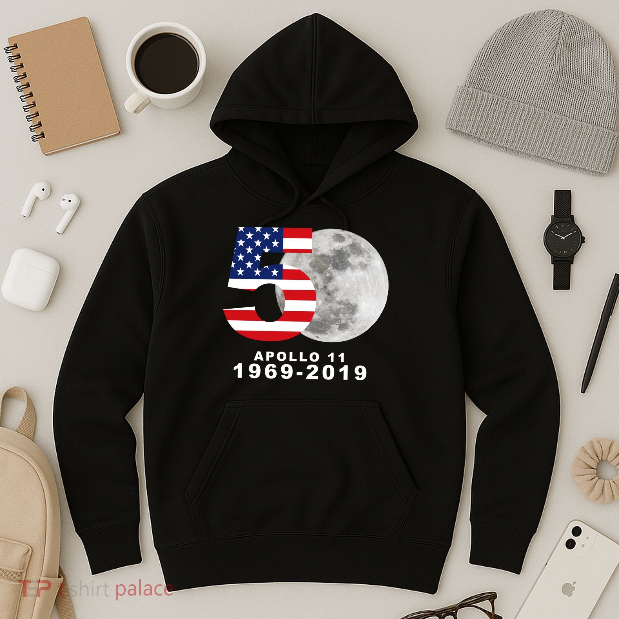 Apollo 11 50th Anniversary American Moon Landing Hoodie